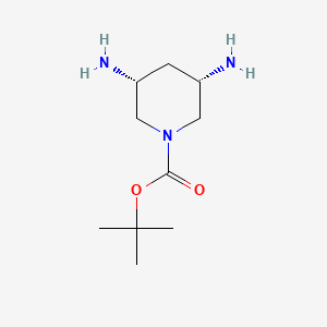 molecular formula C10H21N3O2 B2482600 Tert-butyl cis-3,5-diaminopiperidine-1-carboxylate CAS No. 1487316-54-0