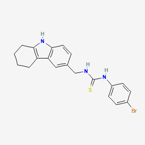 molecular formula C20H20BrN3S B2482601 1-(4-溴苯基)-3-((2,3,4,9-四氢-1H-咔唑-6-基)甲基)硫脲 CAS No. 852140-54-6