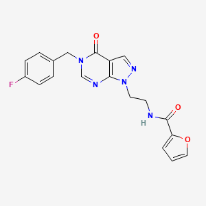 N-(2-(5-(4-fluorobenzyl)-4-oxo-4,5-dihydro-1H-pyrazolo[3,4-d]pyrimidin-1-yl)ethyl)furan-2-carboxamide