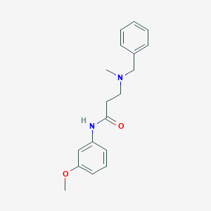 molecular formula C18H22N2O2 B248262 3-[benzyl(methyl)amino]-N-(3-methoxyphenyl)propanamide 