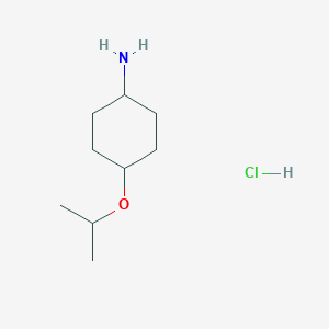 molecular formula C9H20ClNO B2482621 4-(Propan-2-yloxy)cyclohexan-1-amine hydrochloride CAS No. 2044723-06-8