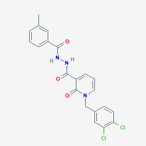 1-(3,4-dichlorobenzyl)-N'-(3-methylbenzoyl)-2-oxo-1,2-dihydropyridine-3-carbohydrazide