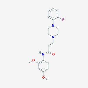 molecular formula C21H26FN3O3 B248265 N-(2,4-dimethoxyphenyl)-3-[4-(2-fluorophenyl)piperazin-1-yl]propanamide 
