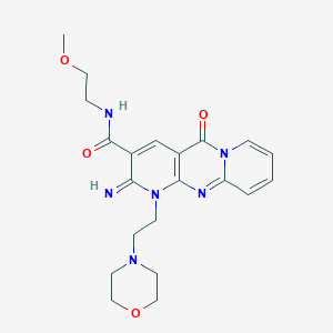 2-imino-N-(2-methoxyethyl)-1-(2-morpholinoethyl)-5-oxo-2,5-dihydro-1H-dipyrido[1,2-a:2',3'-d]pyrimidine-3-carboxamide