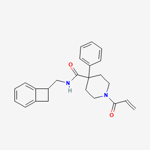 N-(7-Bicyclo[4.2.0]octa-1,3,5-trienylmethyl)-4-phenyl-1-prop-2-enoylpiperidine-4-carboxamide
