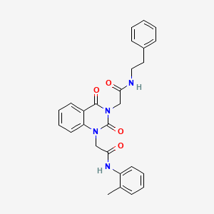 2-(2,4-dioxo-1-(2-oxo-2-(o-tolylamino)ethyl)-1,2-dihydroquinazolin-3(4H)-yl)-N-phenethylacetamide