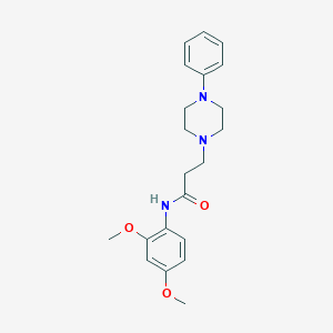 molecular formula C21H27N3O3 B248266 N-(2,4-dimethoxyphenyl)-3-(4-phenylpiperazin-1-yl)propanamide 
