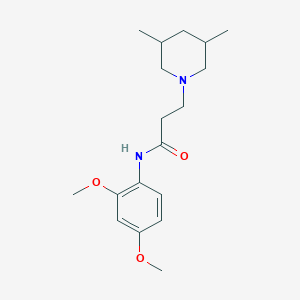 molecular formula C18H28N2O3 B248267 N-(2,4-dimethoxyphenyl)-3-(3,5-dimethylpiperidin-1-yl)propanamide 