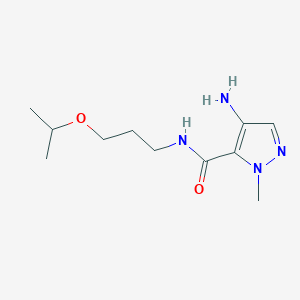 molecular formula C11H20N4O2 B2482671 4-Amino-N-(3-isopropoxypropyl)-1-methyl-1H-pyrazole-5-carboxamide CAS No. 2101196-53-4