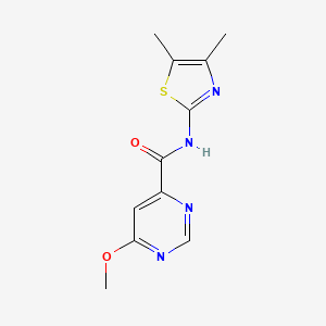 molecular formula C11H12N4O2S B2482674 N-(4,5-dimethylthiazol-2-yl)-6-methoxypyrimidine-4-carboxamide CAS No. 2034362-29-1