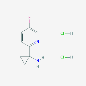 molecular formula C8H11Cl2FN2 B2482677 1-(5-Fluoropyridin-2-yl)cyclopropanamine dihydrochloride CAS No. 1384264-25-8