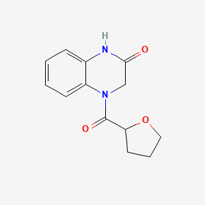 molecular formula C13H14N2O3 B2482687 4-(tetrahydrofuran-2-carbonyl)-3,4-dihydroquinoxalin-2(1H)-one CAS No. 1031945-48-8