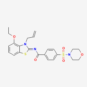 molecular formula C23H25N3O5S2 B2482696 (Z)-N-(3-烯丙基-4-乙氧基苯并[d]噻唑-2(3H)-基亚亚乙烯)-4-(吗啉基磺酰)苯甲酰胺 CAS No. 868376-11-8