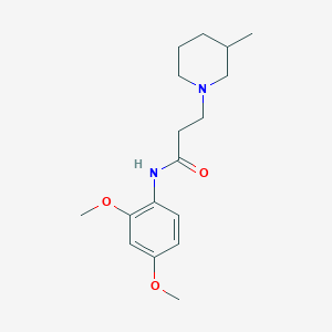 molecular formula C17H26N2O3 B248270 N-(2,4-dimethoxyphenyl)-3-(3-methylpiperidin-1-yl)propanamide 