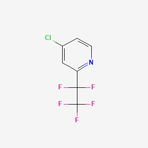 molecular formula C7H3ClF5N B2482701 4-氯-2-(全氟乙基)吡啶 CAS No. 1816283-20-1
