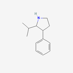 molecular formula C13H19N B2482704 3-phenyl-2-(propan-2-yl)pyrrolidine, Mixture of diastereomers CAS No. 1341613-58-8