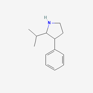 molecular formula C13H19N B2482704 3-フェニル-2-(プロパン-2-イル)ピロリジン, ジアステレオマー混合物 CAS No. 1341613-58-8