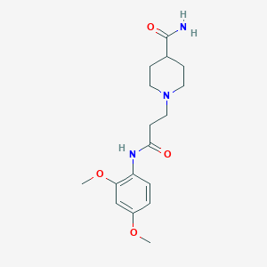 molecular formula C17H25N3O4 B248271 1-[3-(2,4-Dimethoxyanilino)-3-oxopropyl]-4-piperidinecarboxamide 