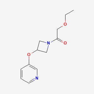 molecular formula C12H16N2O3 B2482711 2-Ethoxy-1-(3-(pyridin-3-yloxy)azetidin-1-yl)ethanon CAS No. 1904303-65-6