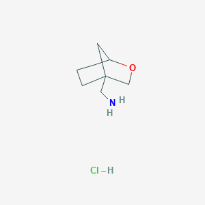 molecular formula C7H14ClNO B2482715 2-Oxabicyclo[2.2.1]heptan-4-ylmethanamine;hydrochloride CAS No. 2470441-01-9