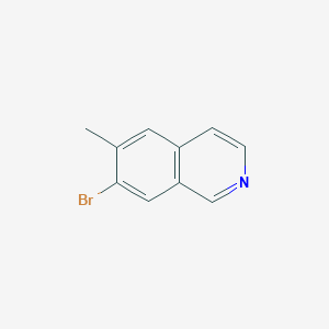 molecular formula C10H8BrN B2482731 7-溴-6-甲基异喹啉 CAS No. 1246210-10-5