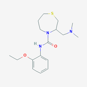molecular formula C17H27N3O2S B2482733 3-((dimethylamino)methyl)-N-(2-ethoxyphenyl)-1,4-thiazepane-4-carboxamide CAS No. 1428378-49-7