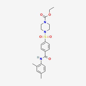 Ethyl 4-[4-[(2,4-dimethylphenyl)carbamoyl]phenyl]sulfonylpiperazine-1-carboxylate
