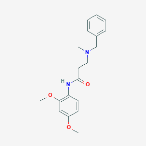 molecular formula C19H24N2O3 B248274 3-[benzyl(methyl)amino]-N-(2,4-dimethoxyphenyl)propanamide 