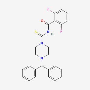 molecular formula C25H23F2N3OS B2482751 N-(4-benzhydrylpiperazine-1-carbothioyl)-2,6-difluorobenzamide CAS No. 1023494-95-2