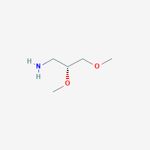 molecular formula C5H13NO2 B2482753 (2R)-2,3-dimethoxypropan-1-amine CAS No. 2241107-40-2