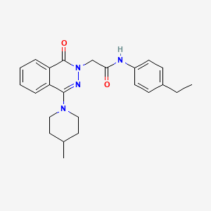 molecular formula C24H28N4O2 B2482758 N-(4-Ethylphenyl)-2-[4-(4-methylpiperidin-1-yl)-1-oxophthalazin-2-yl]acetamide CAS No. 1115930-28-3