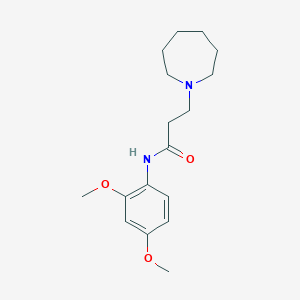 molecular formula C17H26N2O3 B248276 3-(azepan-1-yl)-N-(2,4-dimethoxyphenyl)propanamide 