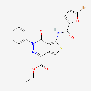 molecular formula C20H14BrN3O5S B2482789 乙酸5-(5-溴呋喃-2-基甲酰胺)-4-氧代-3-苯基-3,4-二氢噻吩[3,4-d]吡啶-1-基酯 CAS No. 851947-74-5