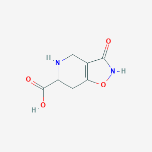 molecular formula C7H8N2O4 B024828 3-羟基-4,5,6,7-四氢异恶唑并(4,5-c)吡啶-6-羧酸 CAS No. 105701-67-5
