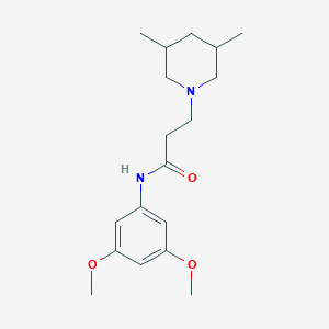 molecular formula C18H28N2O3 B248280 N-(3,5-dimethoxyphenyl)-3-(3,5-dimethylpiperidin-1-yl)propanamide 