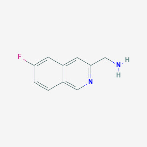 molecular formula C10H9FN2 B2482810 (6-Fluoroisoquinolin-3-yl)methanamine CAS No. 1780747-77-4