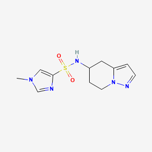 molecular formula C11H15N5O2S B2482813 1-methyl-N-(4,5,6,7-tetrahydropyrazolo[1,5-a]pyridin-5-yl)-1H-imidazole-4-sulfonamide CAS No. 2034406-13-6