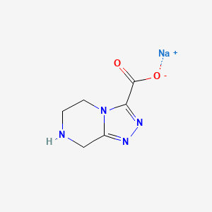 molecular formula C6H7N4NaO2 B2482814 钠；5,6,7,8-四氢-[1,2,4]三唑并[4,3-a]吡嗪-3-羧酸酯 CAS No. 2108456-82-0