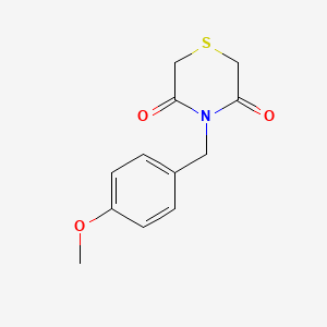 molecular formula C12H13NO3S B2482817 4-(4-甲氧基苯甲基)-3,5-硫吗啉二酮 CAS No. 338953-64-3