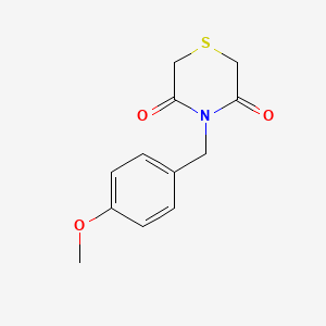 molecular formula C12H13NO3S B2482817 4-(4-Metoxibencil)-3,5-tiomorfolindiona CAS No. 338953-64-3