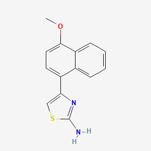 molecular formula C14H12N2OS B2482819 4-(4-甲氧基萘-1-基)-1,3-噻唑-2-胺 CAS No. 383134-01-8