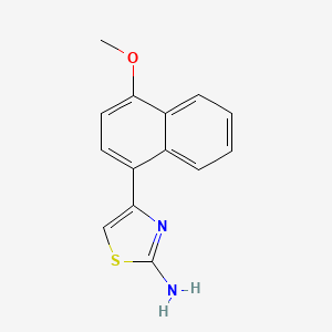 molecular formula C14H12N2OS B2482819 4-(4-メトキシナフタレン-1-イル)-1,3-チアゾール-2-アミン 