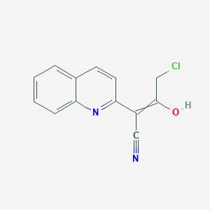 molecular formula C13H9ClN2O B2482829 4-氯-2-(1,2-二氢喹啉-2-基亚乙腈)-3-氧代丁酮 CAS No. 128914-79-4