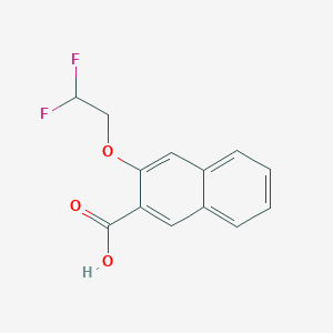 molecular formula C13H10F2O3 B2482831 3-(2,2-Difluoroethoxy)-2-naphthoic acid CAS No. 1183017-57-3