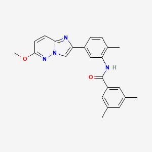 molecular formula C23H22N4O2 B2482832 N-(5-(6-methoxyimidazo[1,2-b]pyridazin-2-yl)-2-methylphenyl)-3,5-dimethylbenzamide CAS No. 946217-26-1