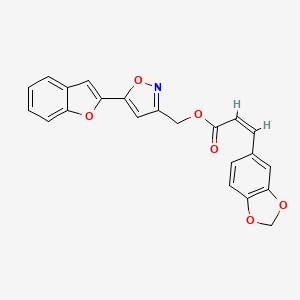 (Z)-(5-(benzofuran-2-yl)isoxazol-3-yl)methyl 3-(benzo[d][1,3]dioxol-5-yl)acrylate