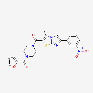 (4-(Furan-2-carbonyl)piperazin-1-yl)(3-methyl-6-(3-nitrophenyl)imidazo[2,1-b]thiazol-2-yl)methanone