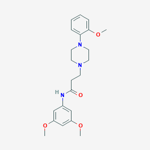 molecular formula C22H29N3O4 B248284 N-(3,5-Dimethoxy-phenyl)-3-[4-(2-methoxy-phenyl)-piperazin-1-yl]-propionamide 
