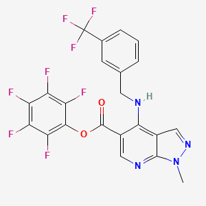 2,3,4,5,6-pentafluorophenyl 1-methyl-4-{[3-(trifluoromethyl)benzyl]amino}-1H-pyrazolo[3,4-b]pyridine-5-carboxylate