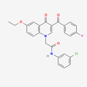 N-(3-chlorophenyl)-2-(6-ethoxy-3-(4-fluorobenzoyl)-4-oxoquinolin-1(4H)-yl)acetamide